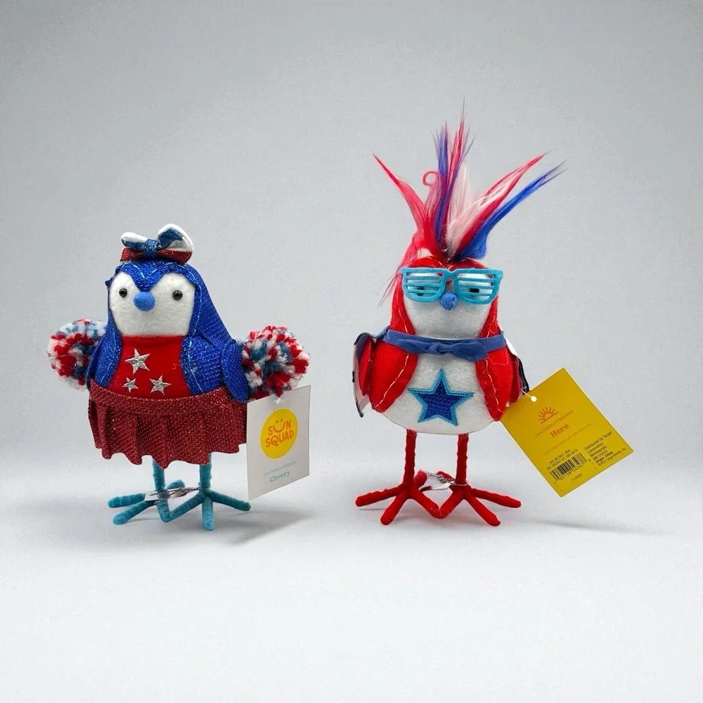 Target Featherly Friends Birds 2025 Patriotic Summer Sun Squad HERO and CHEERY